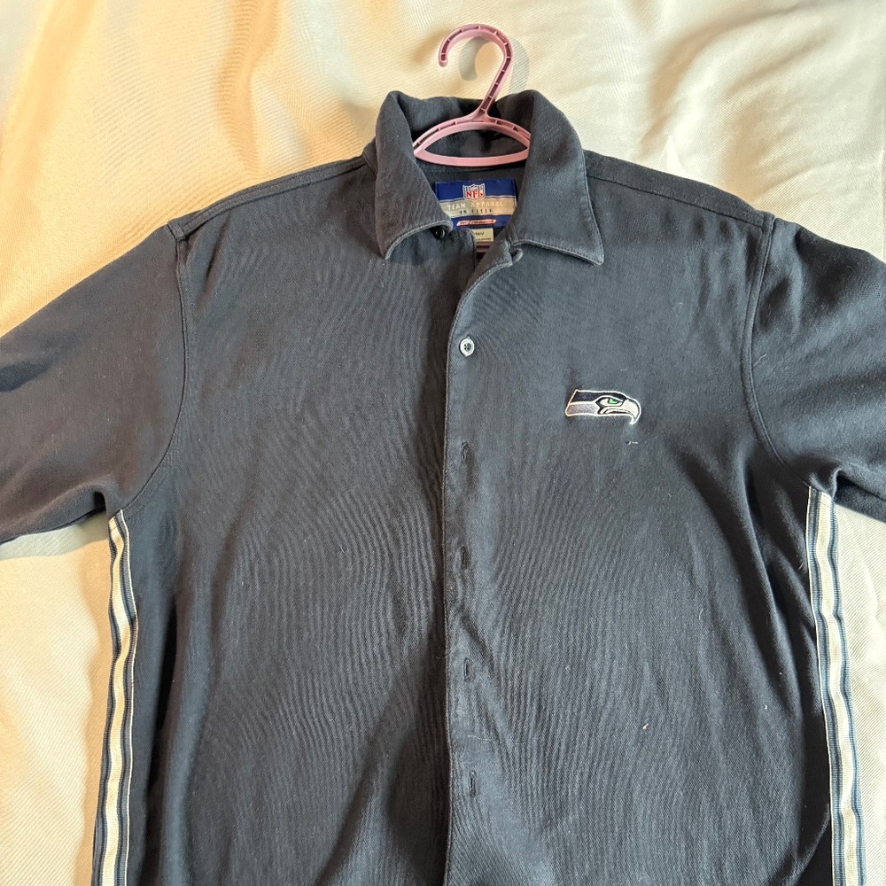 Seahawks Vintage Collared Button Down Shirt